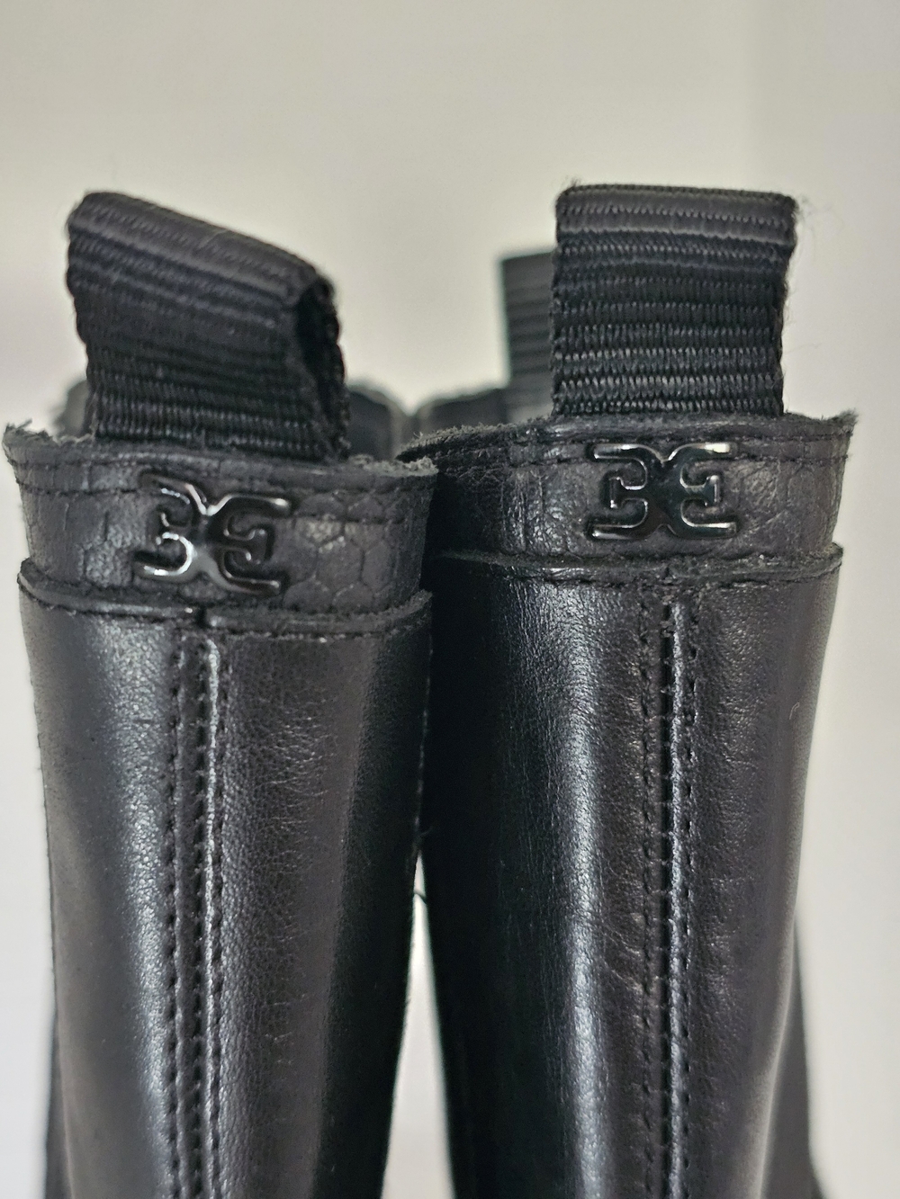 Sam Edelman Black Leather Platform Chelsea Booties - Picture 4 of 7
